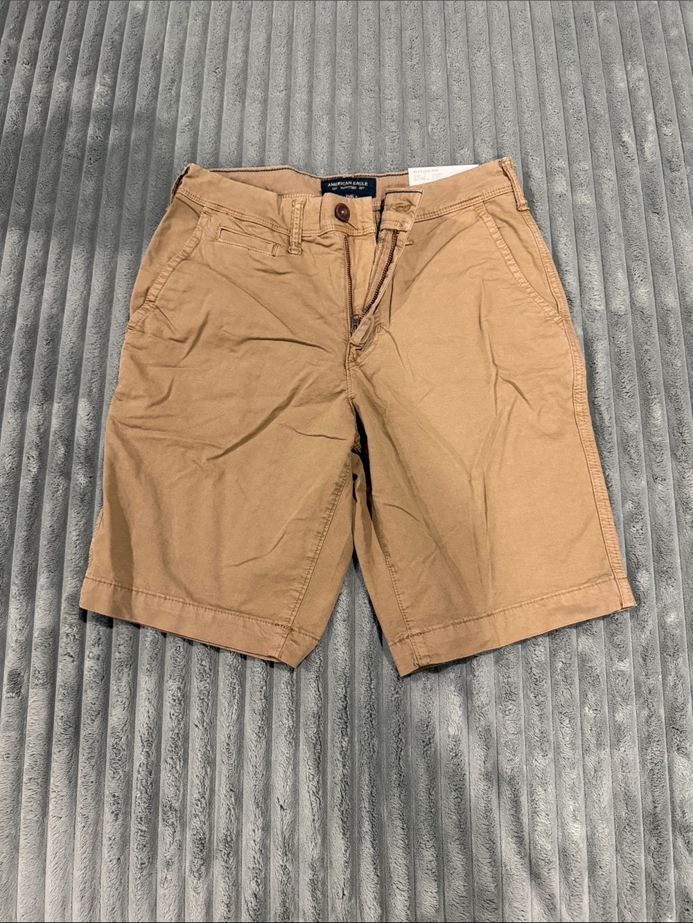 American Eagle Outfitters Men’s Khaki Flat Front Shorts